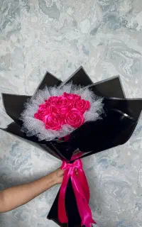 رز روبانی دست‌ساز و تک‌شاخه، دسته‌گل و ..