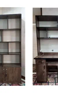 فروش فوری کتابخانه + میز کامپیوتر