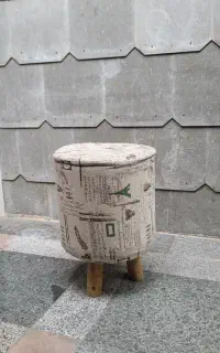 پاف چوبی پارچه ای