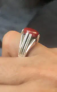 انگشتر عقیق و فیروزه