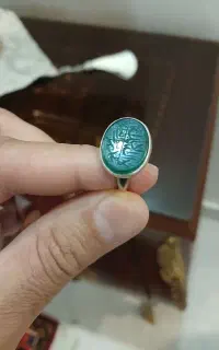 انگشتر یشم سبز رکاب مقدم