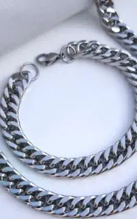 زنجیر کارتیر استیل نقره ای