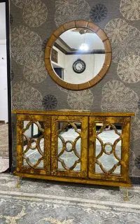 آینه و کنسول چوبی نو