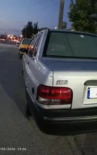 پراید نقره ای بی رنگ  شاسی پلمپ