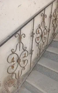 نرده پله فلزی چدنی