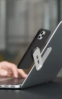 پایه نگهدارنده موبایل کنار لپ تاپ و مانیتور