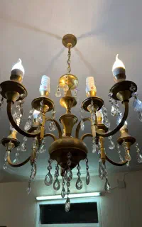 لوستر ۵ شاخه برنج