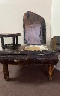 میز تلفن چوبی