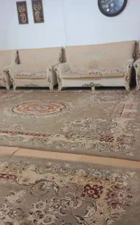 یک جفت فرش ۷۰۰ شانه رنگ گردویی تمیز وسالم