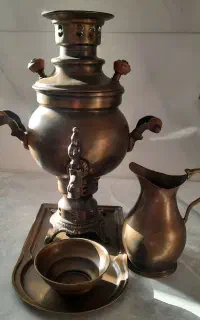 سماور برنجی دکوری