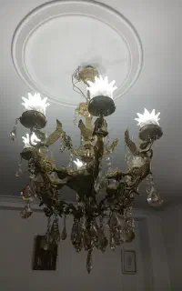 لوستر ۶ شاخه برنجی طرح فرشته