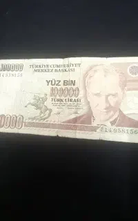 ۱۰۰ هزار لیر ترکیه .کلکسیونی .قدیمی