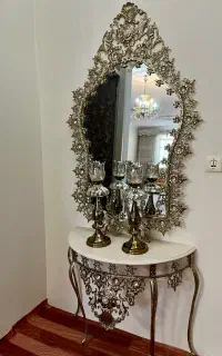 آینه شمعدان برنز
