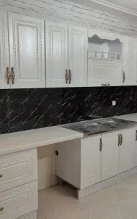 کابینت سفید صدفی براق/شعبه زارعی /صمدزاده