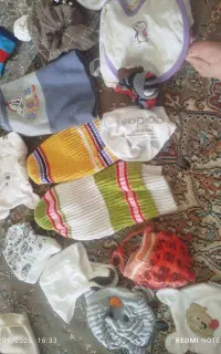 مقداری لباس کارکرده از نوزاد تا 2ساله