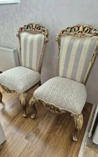 دوعدد صندلی چوب راش