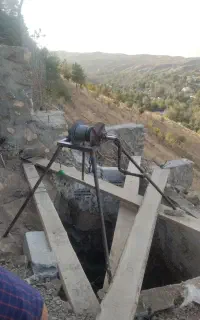 چاه کن مقنی تخریب