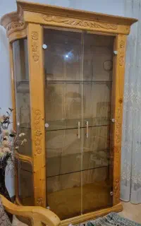 بوفه ویترین چوبی