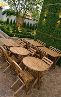 صندلی چوبی نیمکت میز ناهار خوری جم شو / کد QR 320