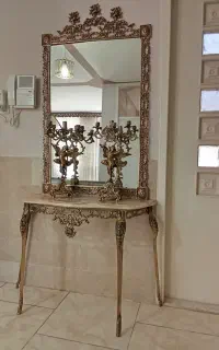 آینه کنسول وشمعدان