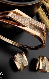 بدلیجات طرح طلا تکپوش چند وجهی ژوپینگ کاشان.