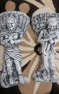 مجسمه و جا گلدانی زیبای پیرمرد و پیرزن