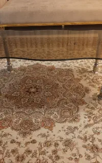 جلو مبلی شیشه ای  پایه استیل کرومی