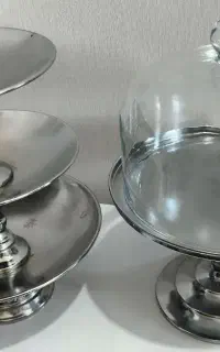 لوازم پذیرایی ست نقره ای کشکول