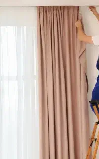 شستشو و نصب پرده