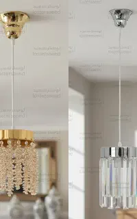 لوسترهای کریستالی تک شعله اویز راهرو کابینتی بوفه