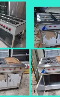 گاز چهارشعله صنعتی  دیگ خور کته پز ۱۴ شعله  نو