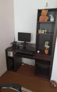 میز کتابخانه وکامپیوتر با صندلی