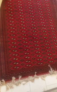 فرش دستباف و یک جفت پشتی دستباف
