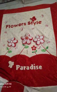 سرویس تشک و پتو .قنداق فرنگی .گل برجسته‌.