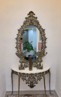 آینه شمعدان برنز