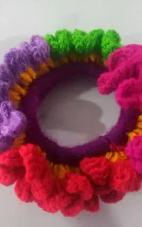 کش مو بافتنی طرح گل