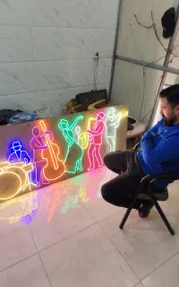 ساخت و تعمیر انواع تابلوهای چنلیوم نئون فلکسی LED
