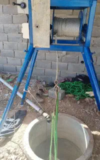 چاه کن حفاری چاه و آب فاضلاب تخریب