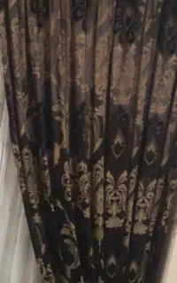 دستک پرده ابریشمی گل برجسته