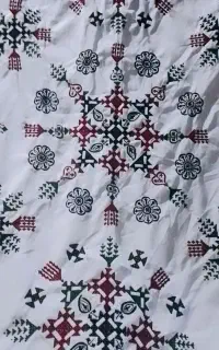 ملافه تشک دست دوز با دوخت پری والی.