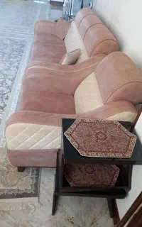 مبل هفت نفر دست دوم همراه با جلو مبلی