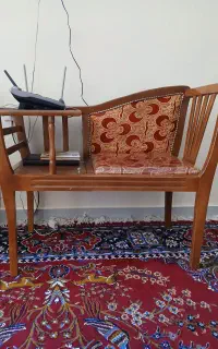 میزوصنندلی تلفن دوطبقه ای ویک کشوچوبی