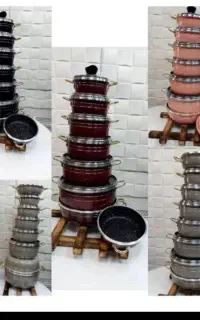تخفیف ست قابلمه رنگی ماربل