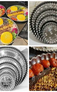 سینی استیل انگشتی در 8سایز رستورانی پذیرایی