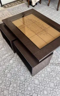 میز جلو مبلی همراه چهار عسلی