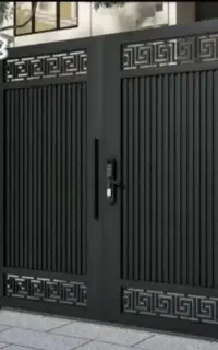 درب حیاط گل دار مدرن کلاسیکCNCباغی درب پنجره