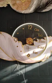 ساعت دیواری/مدرن/کنترلی/طلاکوب