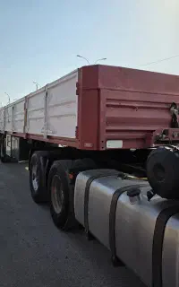 تریلی کشنده کمپرس سه محور،کف،لبه،تانکر