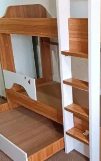 تخت دوطبقه با تخت مهمان، MDF ممتاز، محکم