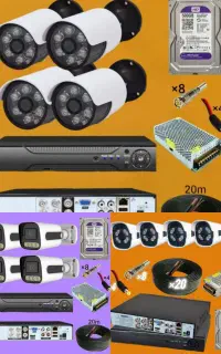 پک دوربین مداربسته 4 و 8 کاناله با هارد